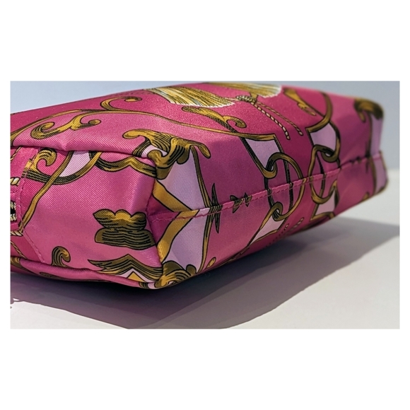ESTEE LAUDER~Pink&Gold Barocco Print Make-Up Bag - Picture 3 of 4